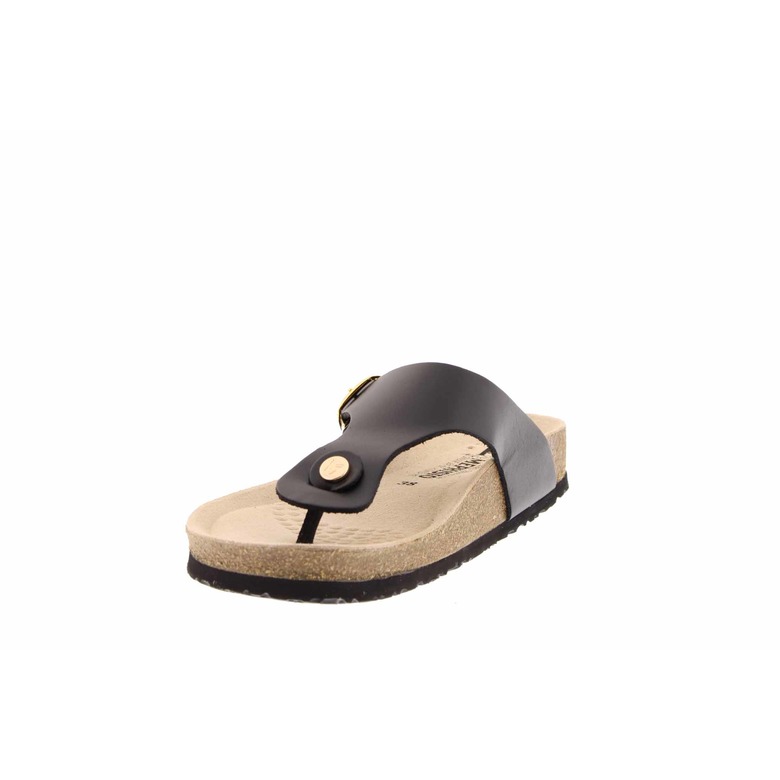 Mephisto thong slippers black 3
