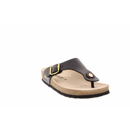 Mephisto thong slippers black