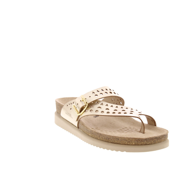 Mephisto thong slippers gold 2