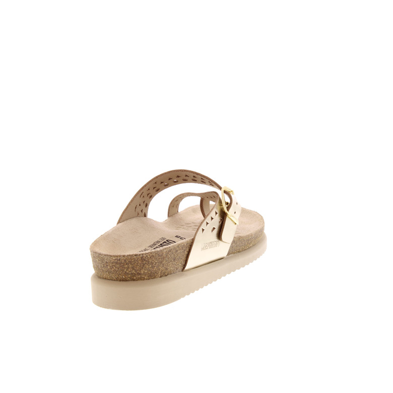 Mephisto thong slippers gold 4
