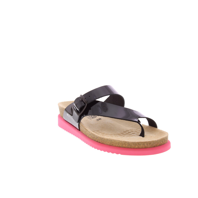 Mephisto thong slippers black 2