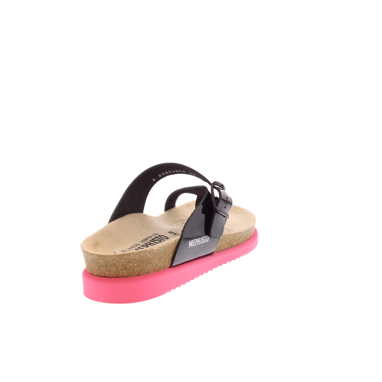 Mephisto thong slippers black 4