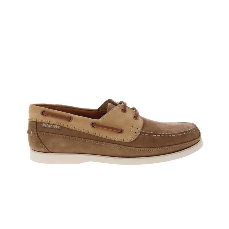 Mephisto boat shoes taupe 1